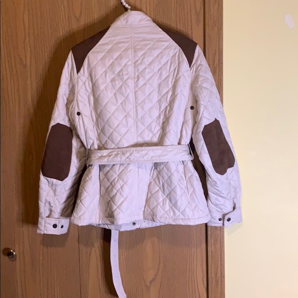 New LAUREN RALPH LAUREN Cream/brown color coat - Picture 7 of 10